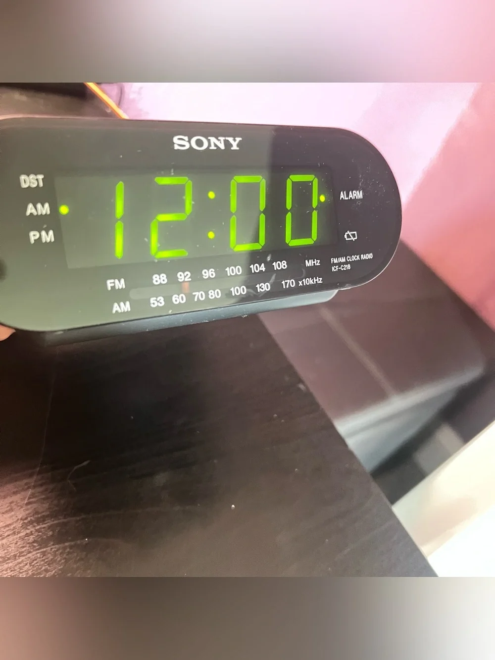 Vintage Sony ICF-C218 Dream Machine AM/FM Clock Radio Black Automatic Setup